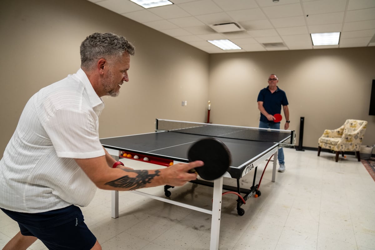 Need a break? Go play a round in our office ping pong tables!